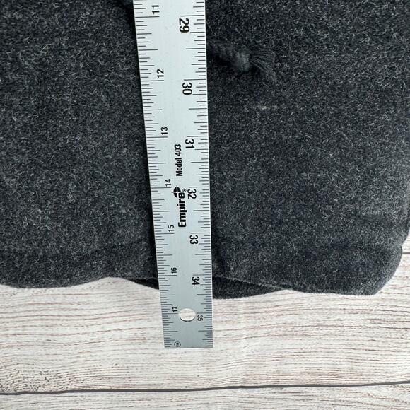 Vintage Polo Jeans Co Ralph Lauren Wool Blend Overcoat Jacket Mens M Black Gray - Picture 12 of 15